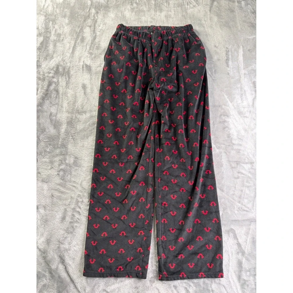 True Religion Loungewear Men's Pajama Pants M Black Elastic Waistband